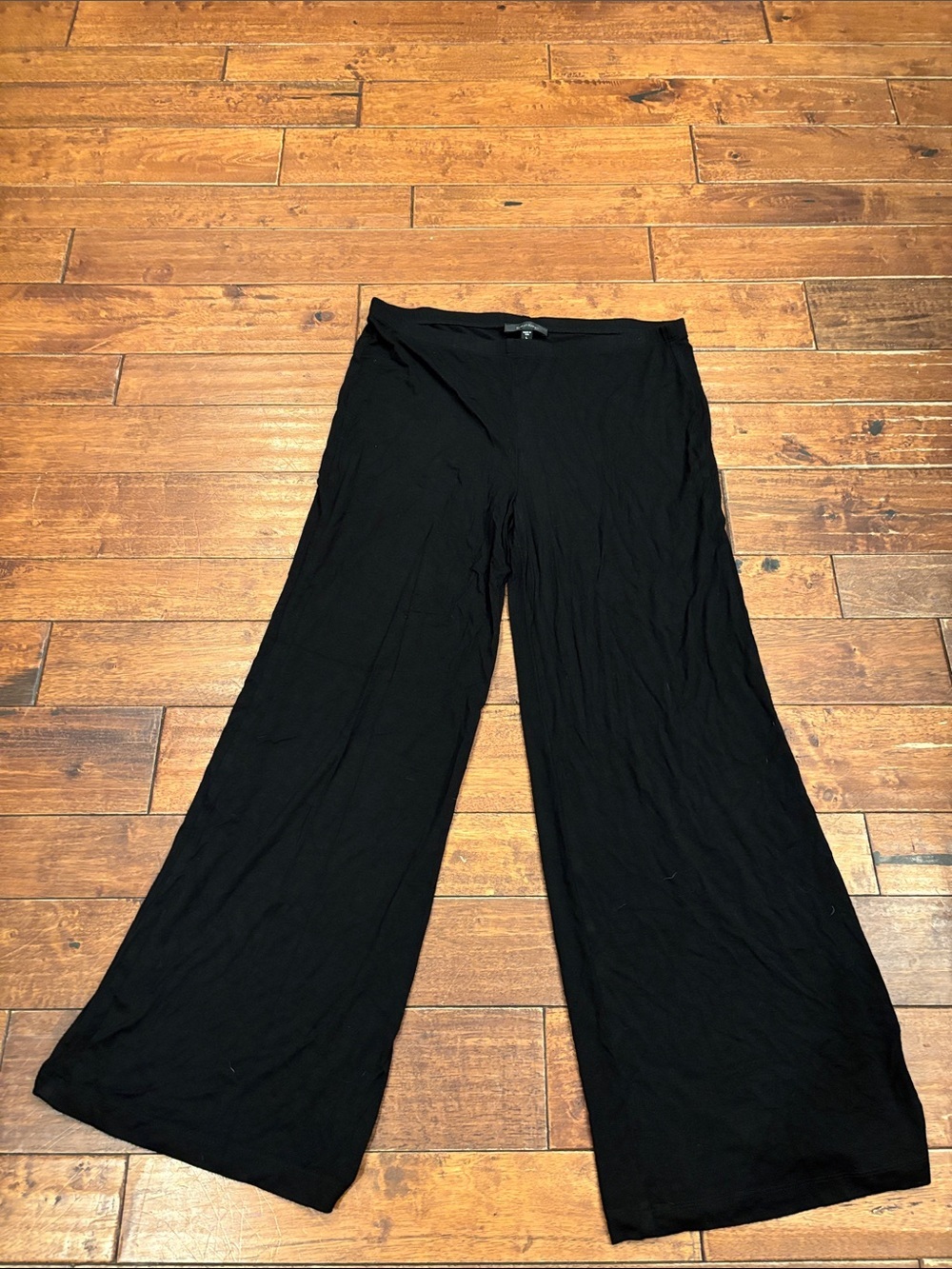 Karen Kane Black Travel Jersey Wide-Leg Pants L